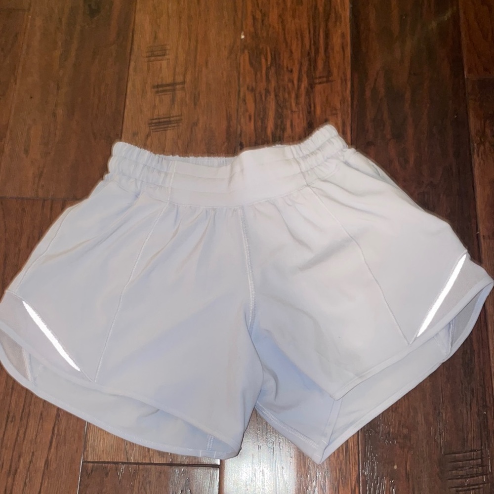 Lululemon blue Hotty Hot Mid-Rise shorts